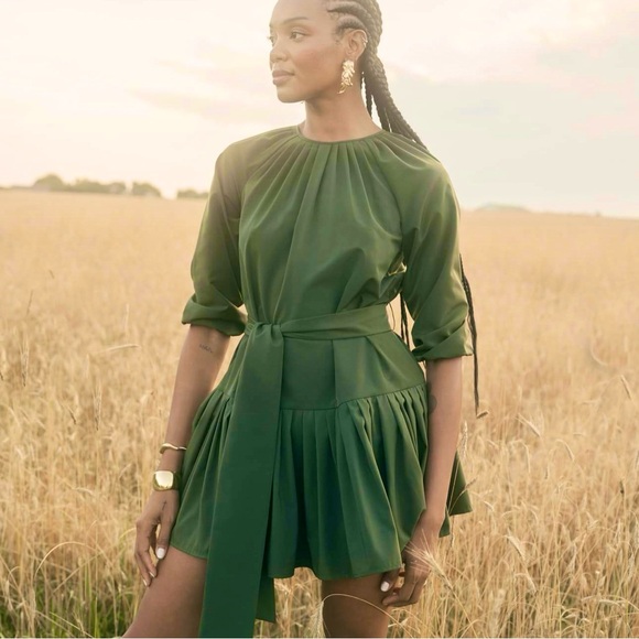 Anthropologie Dresses & Skirts - NWOT LDT Anthropologie Green Pleaded Skirt